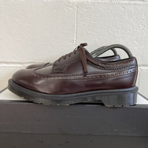 90s Vintage MADE IN ENGLAND Dr. Martens 16500 Brogues Wingtip Oxford US 9 Womens - Picture 4 of 13